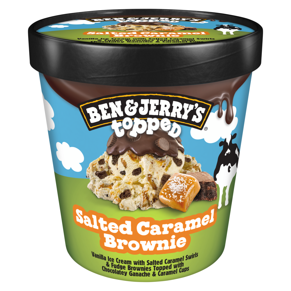 Topped Salted Caramel Brownie Ice Cream 15.2 oz