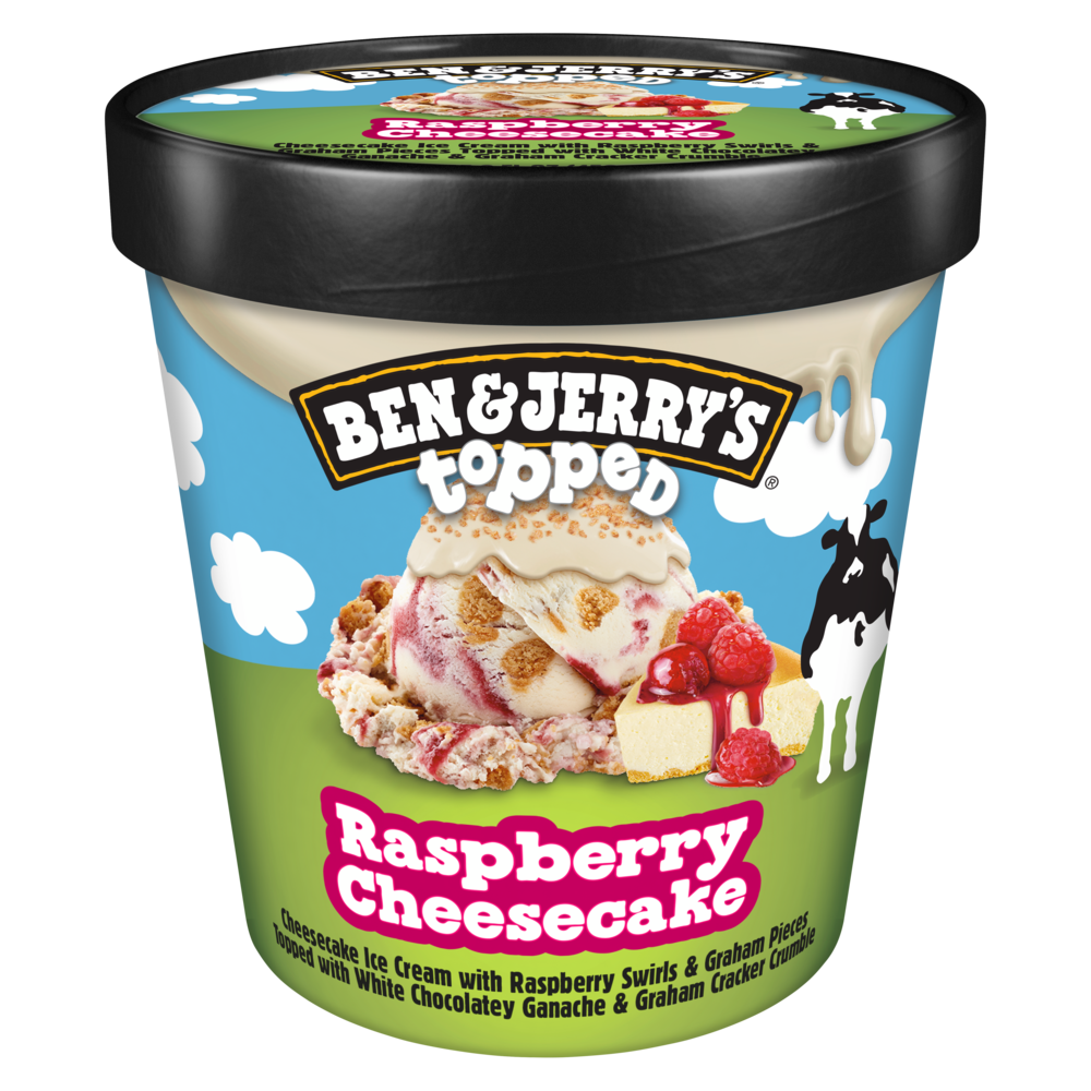 Topped Raspberry Cheesecake Ice Cream 15.2 oz