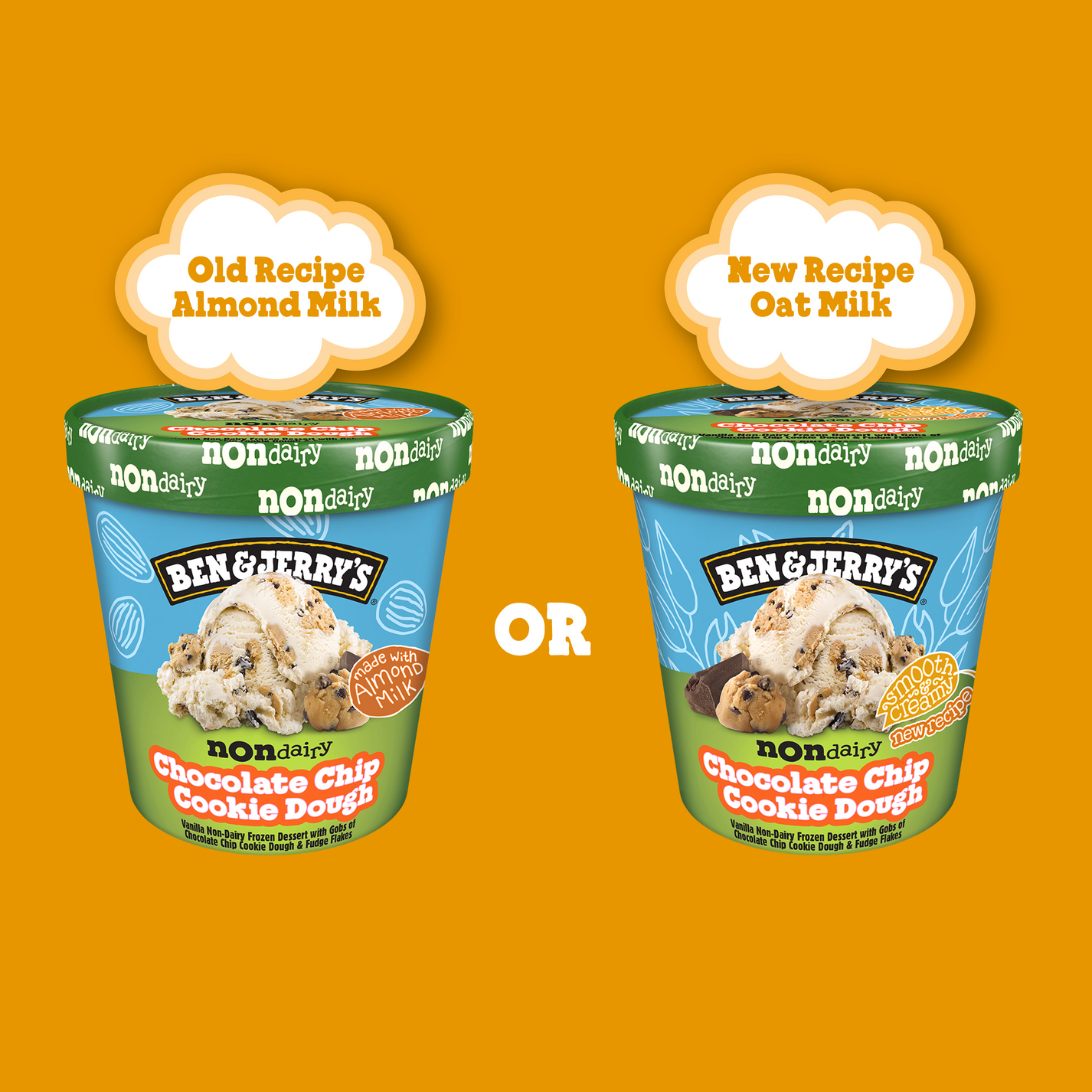 NonDairy Chocolate Chip Cookie Dough Frozen Dessert 16 oz Ben