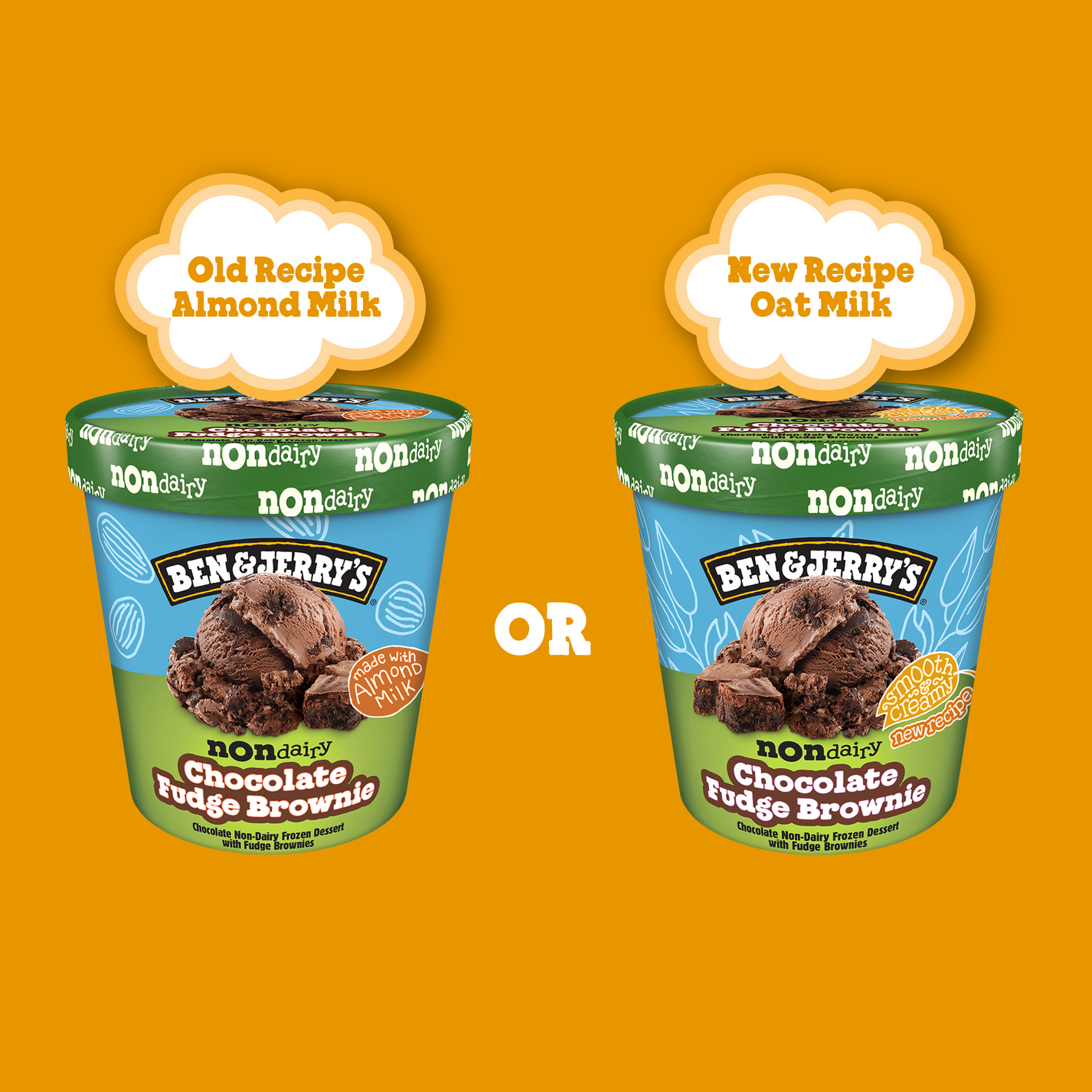 Non-Dairy Chocolate Fudge Brownie Frozen Dessert 16 oz - Ben & Jerry's ...