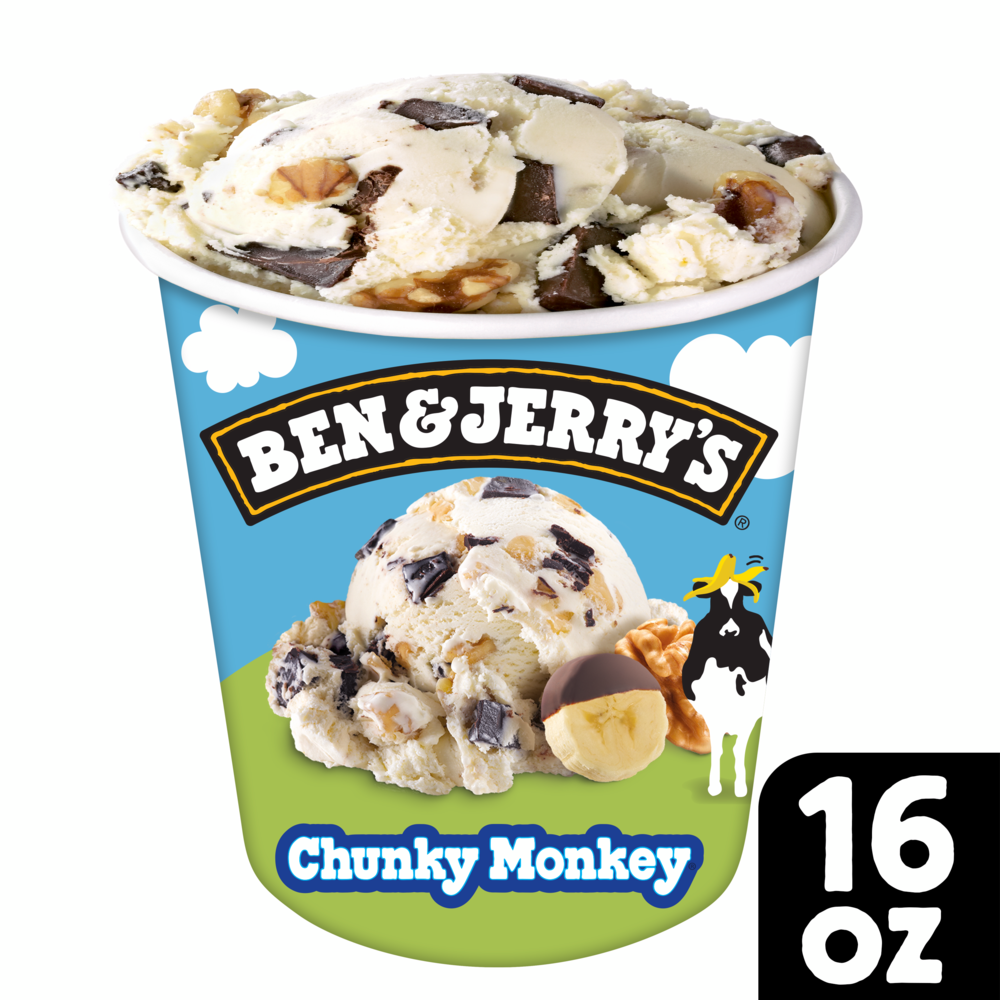 Chunky Monkey Ice Cream 16 oz