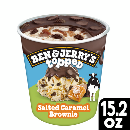 Topped Salted Caramel Brownie Ice Cream 15.2 oz