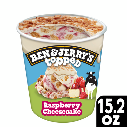 Topped Raspberry Cheesecake Ice Cream 15.2 oz